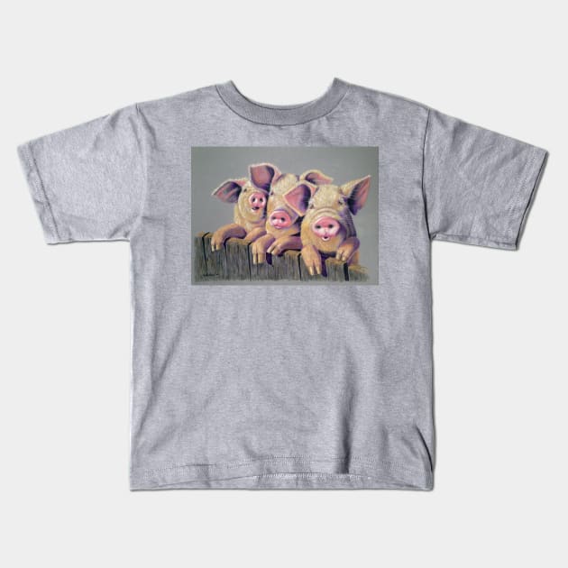 Three Little Pigs Kids T-Shirt by JoFrederiks